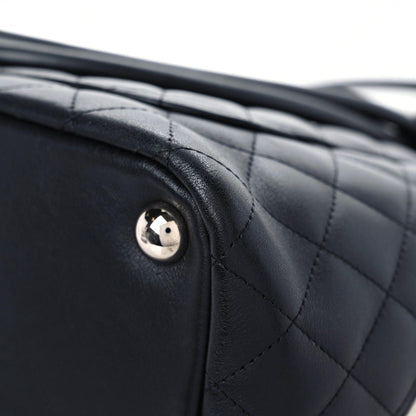 Chanel Calfskin Quilted Large Cambon Tote Black White 17 of 21