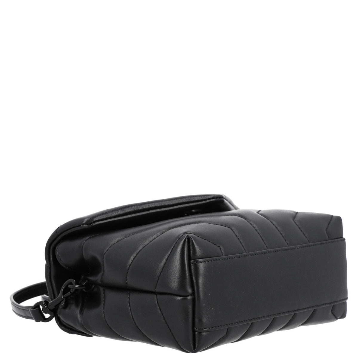 Saint Laurent Calfskin Y Quilted Monogram Toy Loulou Crossbody Bag Black 4 of 11
