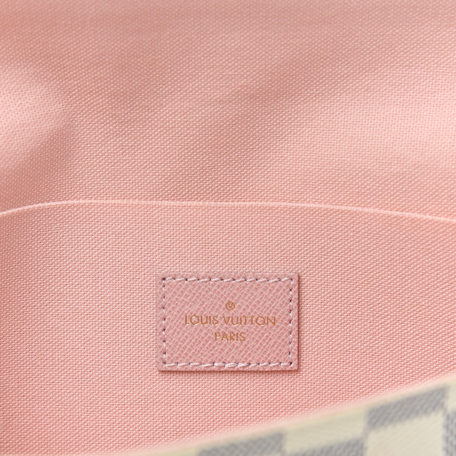 Louis Vuitton Damier Azur Pochette Felicie Chain Wallet Rose Ballerine 7 of 10