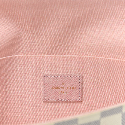 Louis Vuitton Damier Azur Pochette Felicie Chain Wallet Rose Ballerine 7 of 10