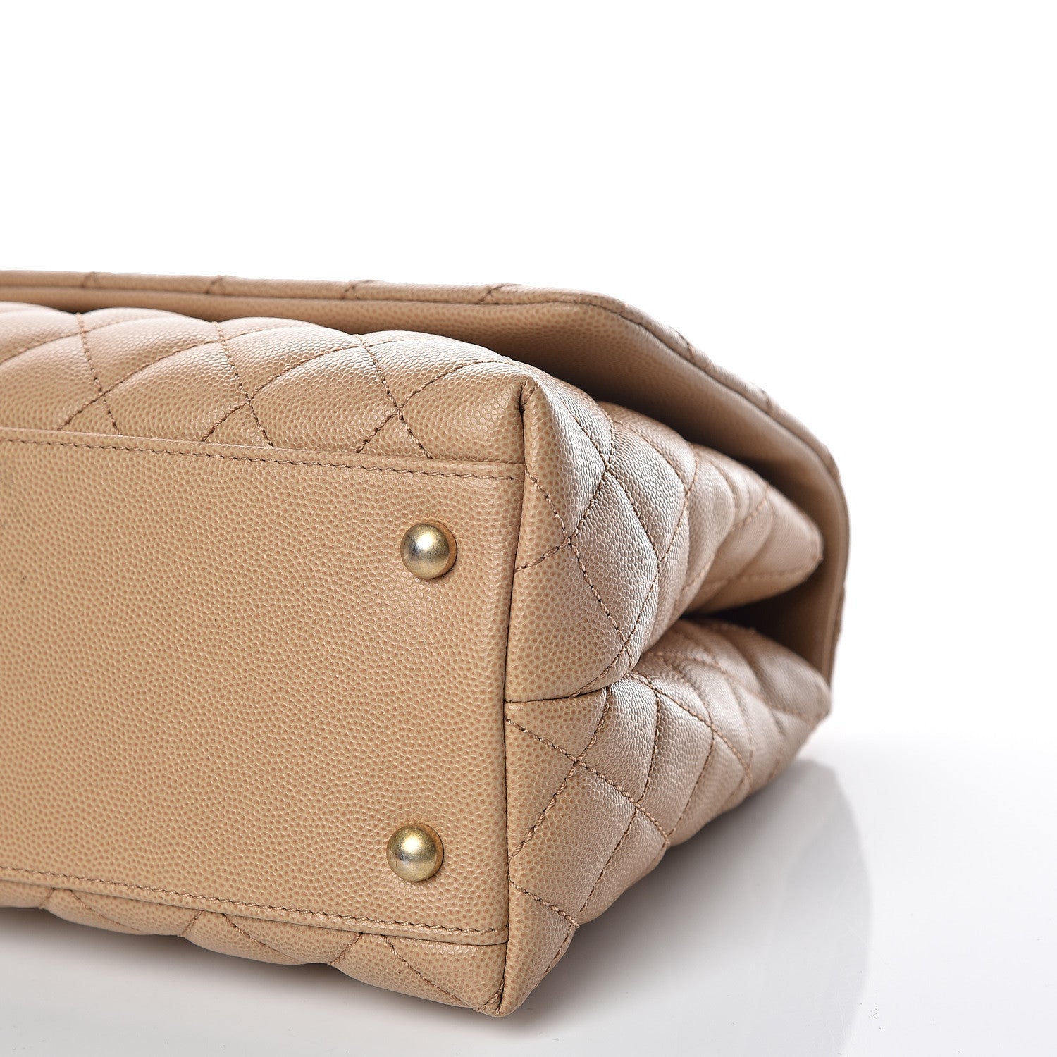 Chanel Caviar Lizard Embossed Quilted Small Coco Handle Flap Beige 6 of 12