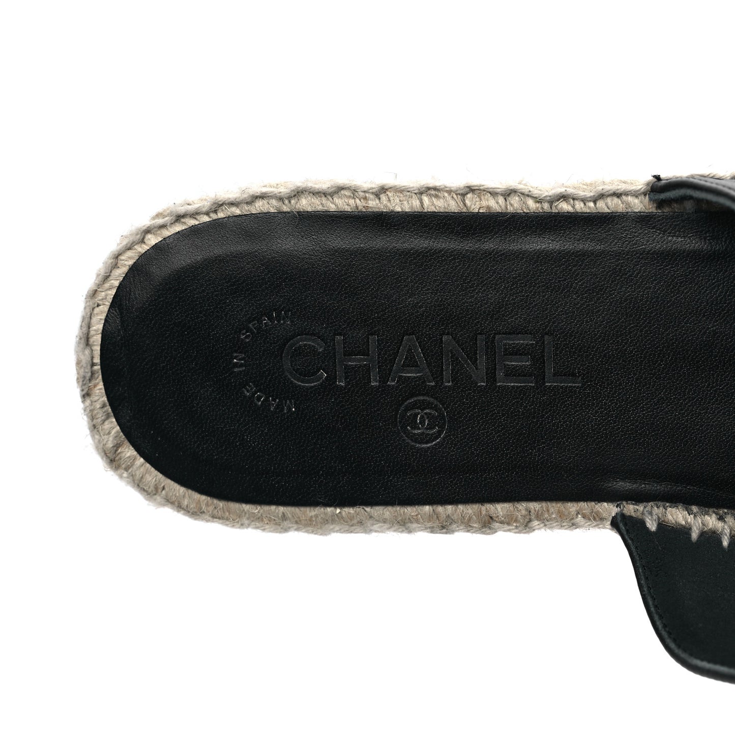 Calfskin CC Espadrille Mules 42 Black