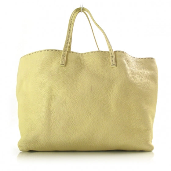 Calfskin Romano Selleria Shopper Tote Buttercream