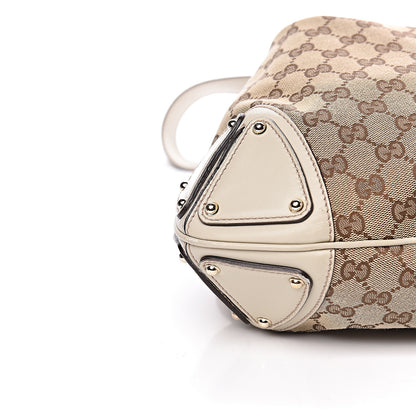 Gucci Monogram Medium Indy Top Handle Hobo Off White 9 of 11
