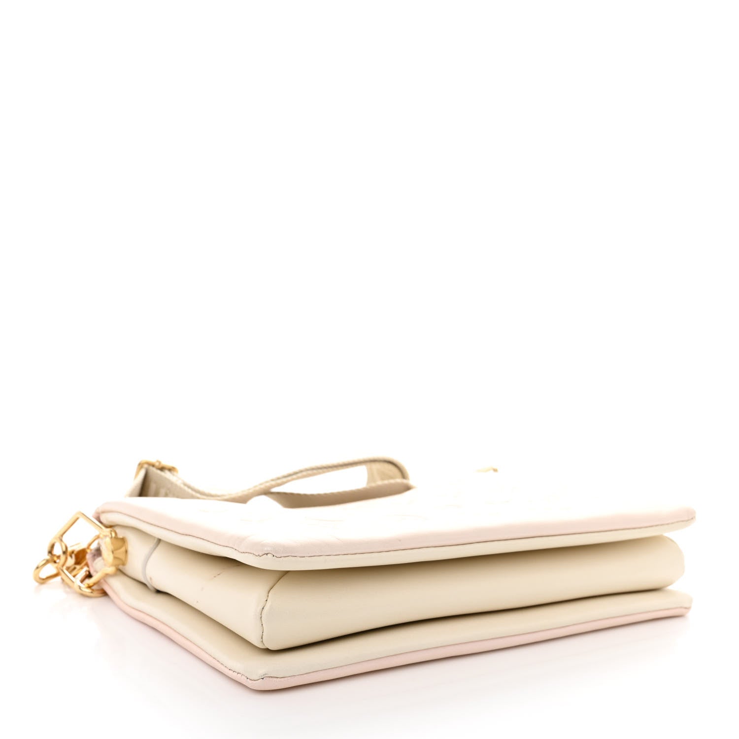 Louis Vuitton Pearlescent Lambskin Embossed Monogram Coussin PM Beige Rose 4 of 13