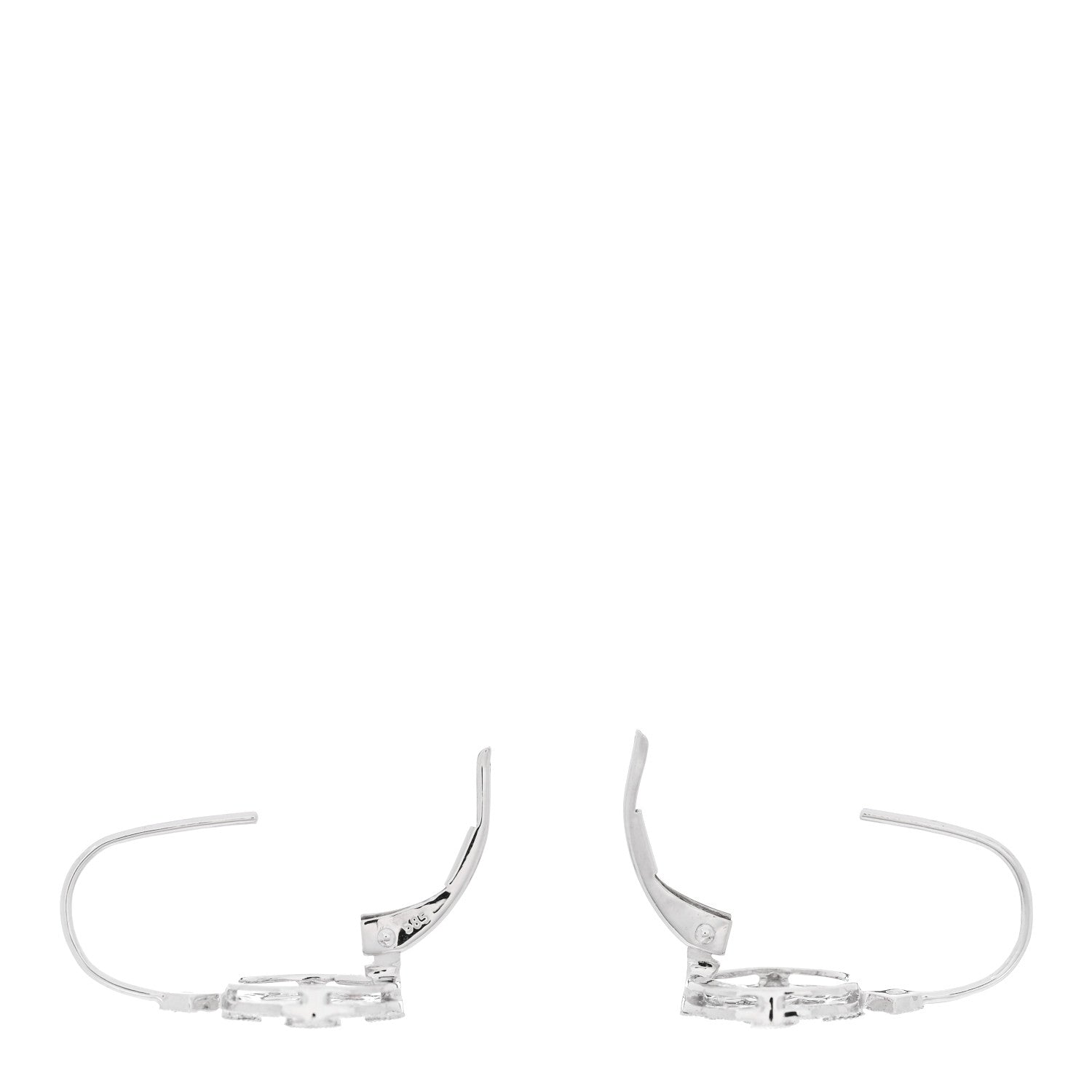 Parker & West by FASHIONPHILE 14K White Gold Diamond .30ctw Art Deco Drop Earrings 3 of 4