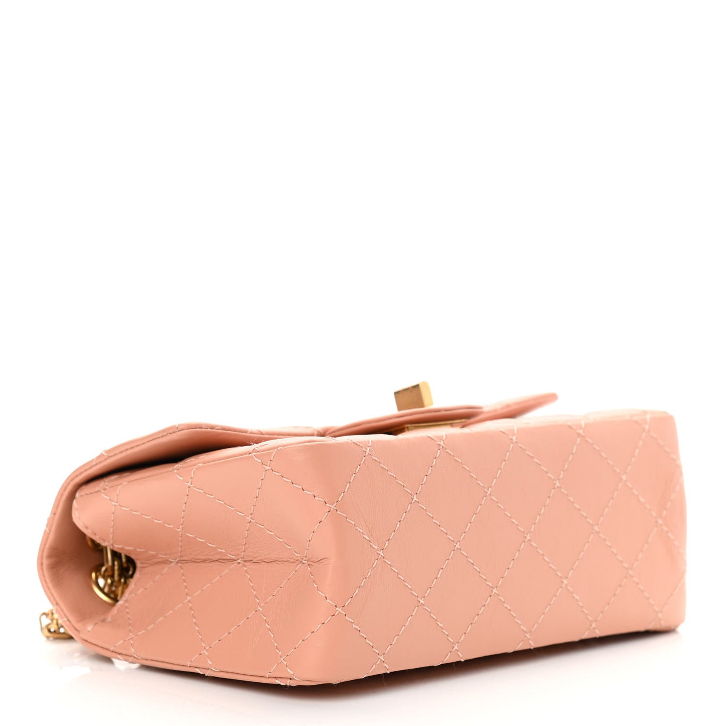 Aged Calfskin Quilted 2.55 Reissue Mini Flap Beige