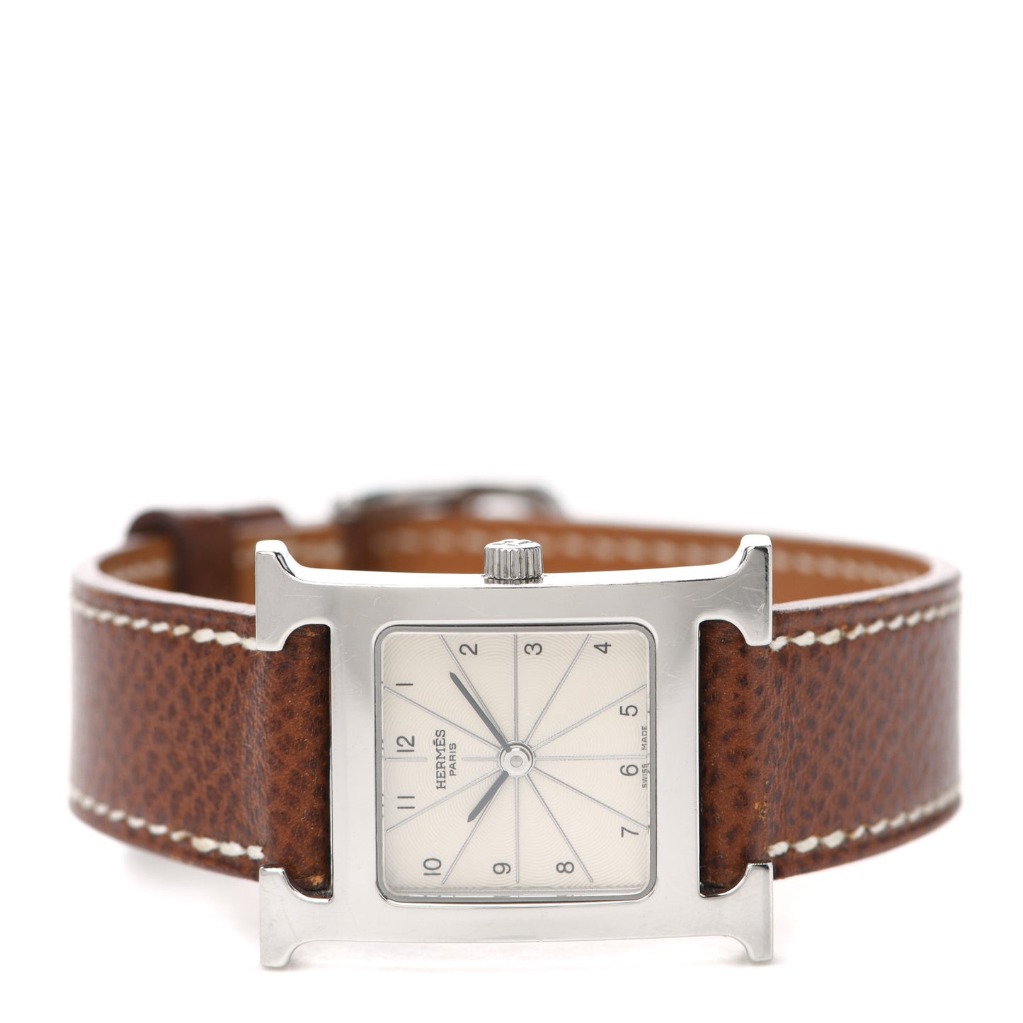 Stainless Steel Epsom 21mm Heure H Hour Quartz Watch Brique