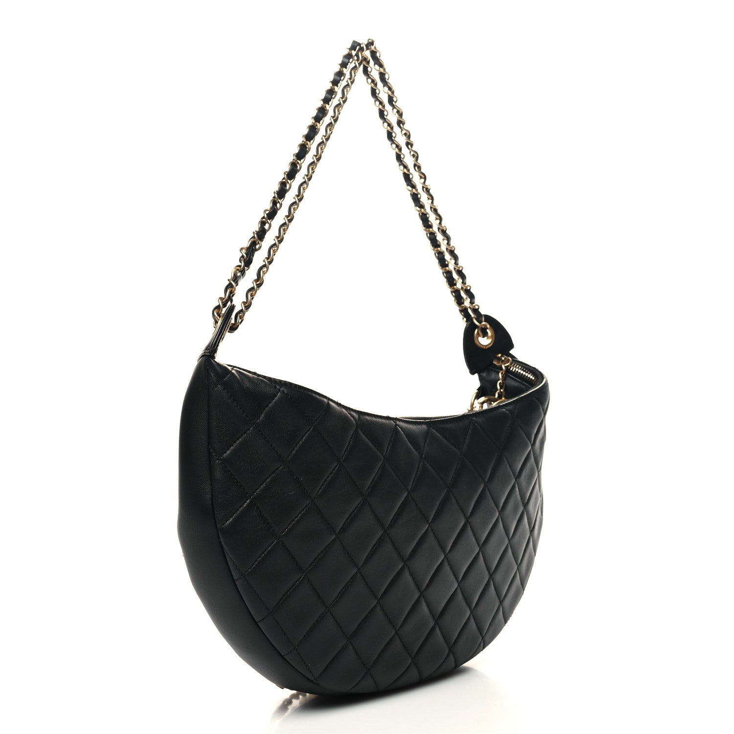 Chanel Lambskin Quilted All About Chains Hobo Black 3 of 10