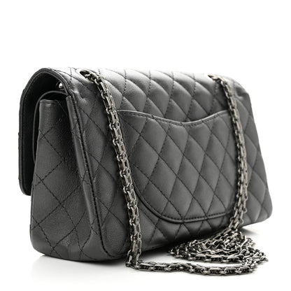 Chanel Metallic Sheepskin Quilted 2.55 Reissue 225 Flap Charcoal 3 of 11