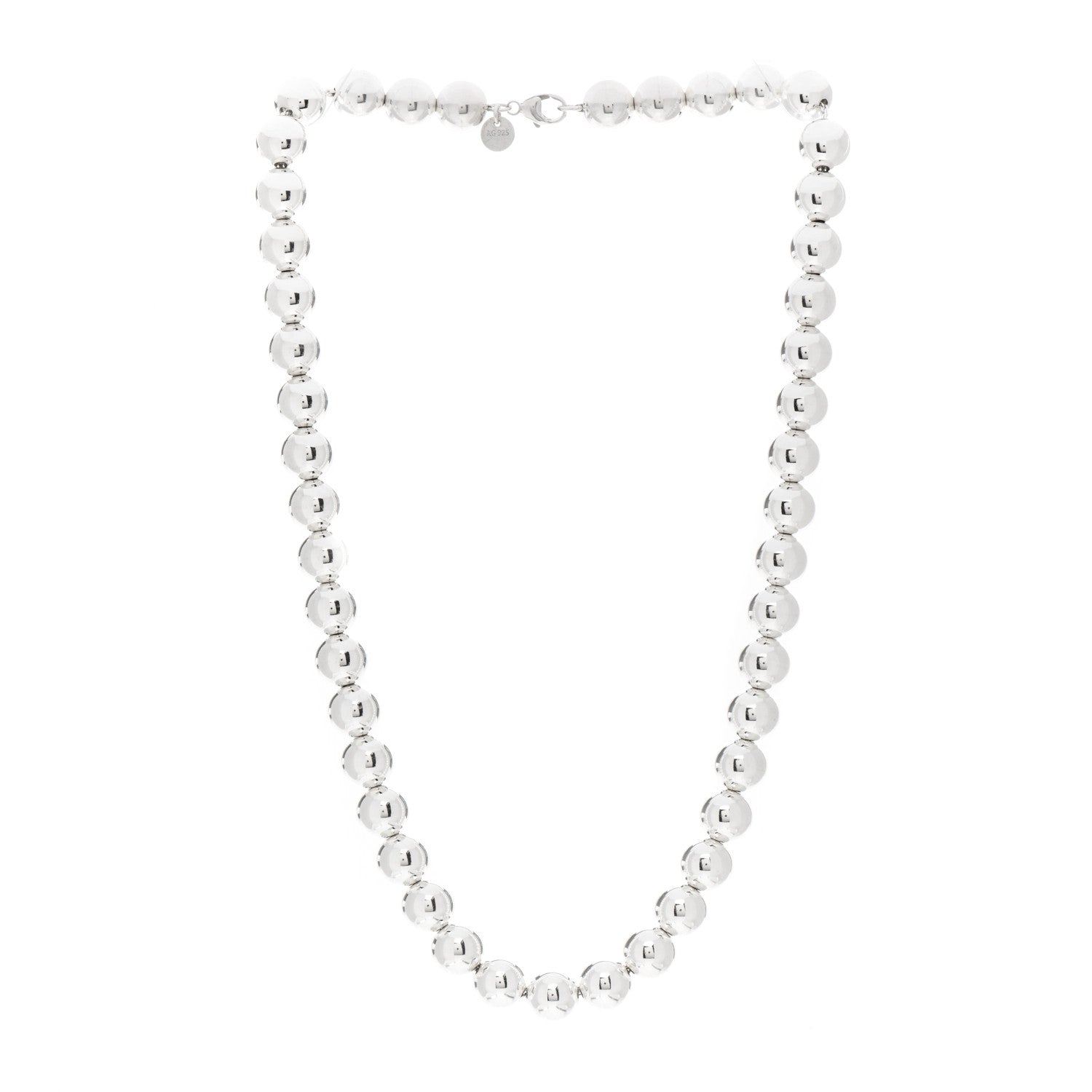 Tiffany Sterling Silver 10mm HardWear Ball Necklace 3 of 5