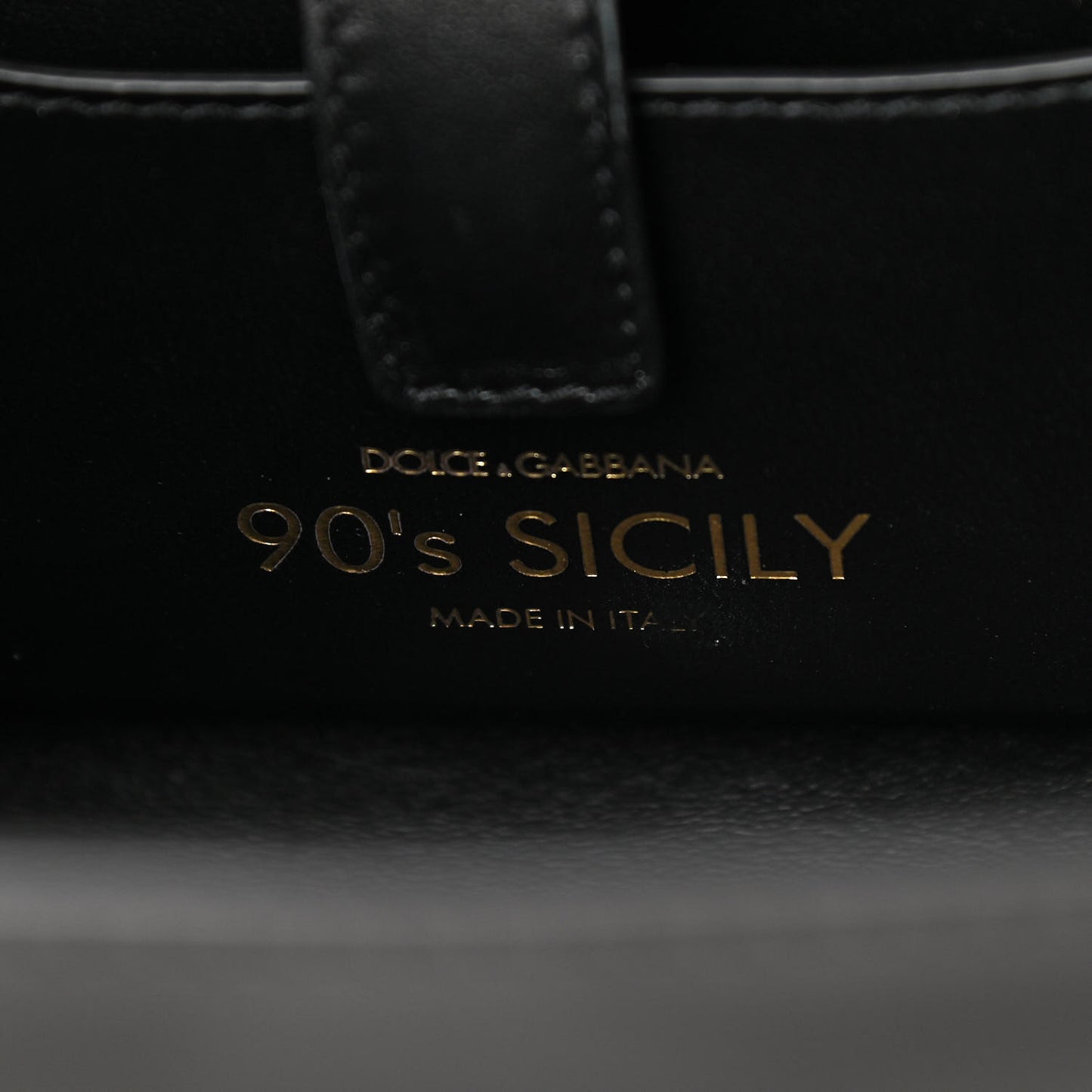 Shiny Calfskin 90's Sicily Bag Black