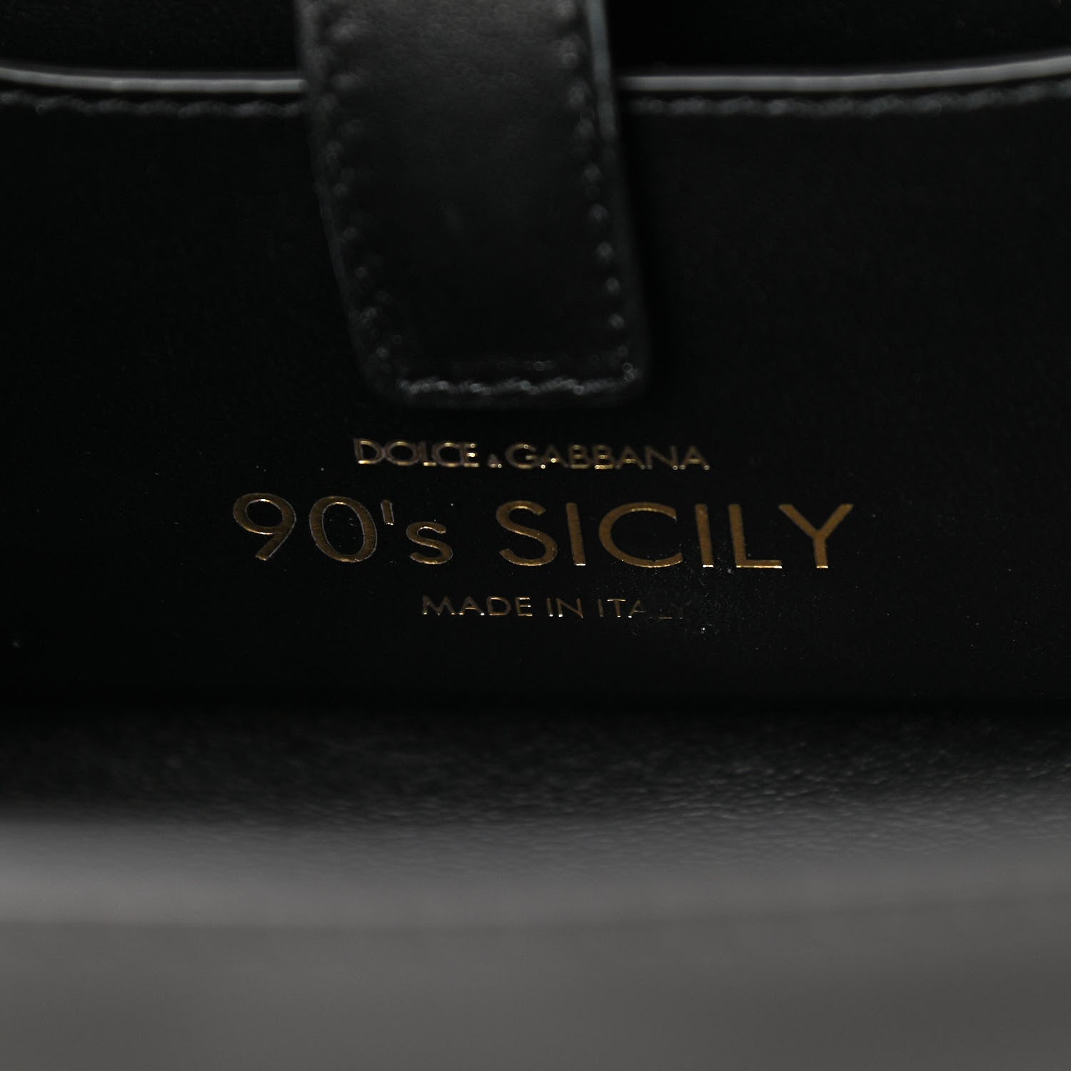 Dolce & Gabbana Shiny Calfskin 90's Sicily Bag Black 6 of 9