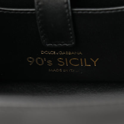 Dolce & Gabbana Shiny Calfskin 90's Sicily Bag Black 6 of 9
