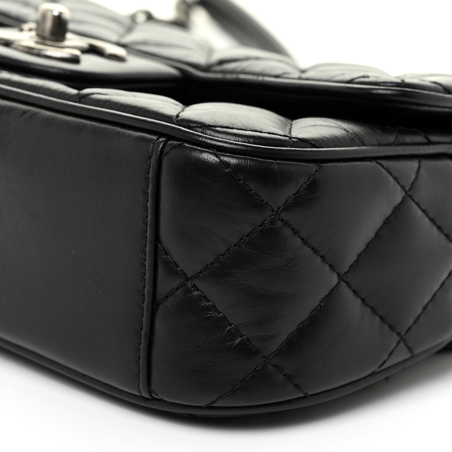 Chanel Aged Calfskin Quilted Small Easy Flap Black 10 of 13