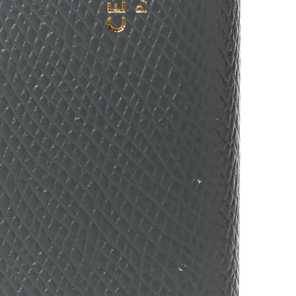 Celine Grained Calfskin Medium Multifunction Strap Wallet Grey 14 of 15