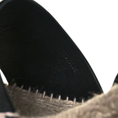 Hermes Calfskin Tipoli Espadrille Wedges 40 Black 8 of 9