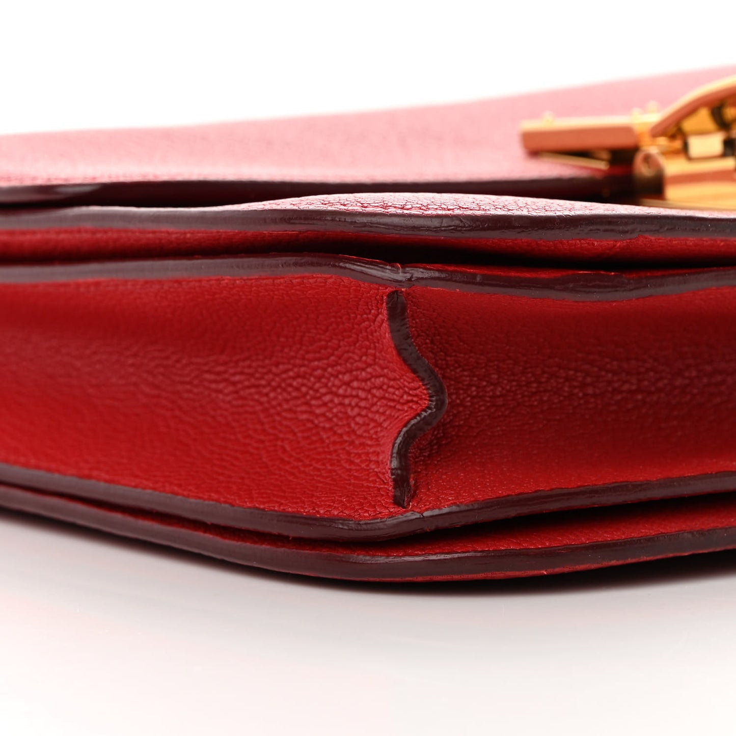 Goatskin Medium Classic Box Flap Bag Dark Pink