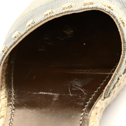 Jimmy Choo Metallic Lame Studded Dreya Espadrilles 36 Silver 8 of 10