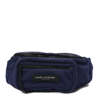 Saint Laurent Nylon Mesh SLP Belt Bag Blue 1 of 8