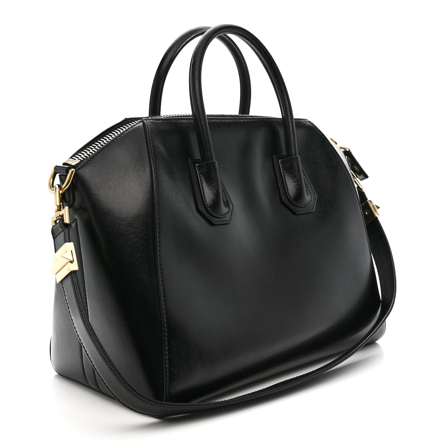 Shiny Lord Calfskin Medium Antigona Black
