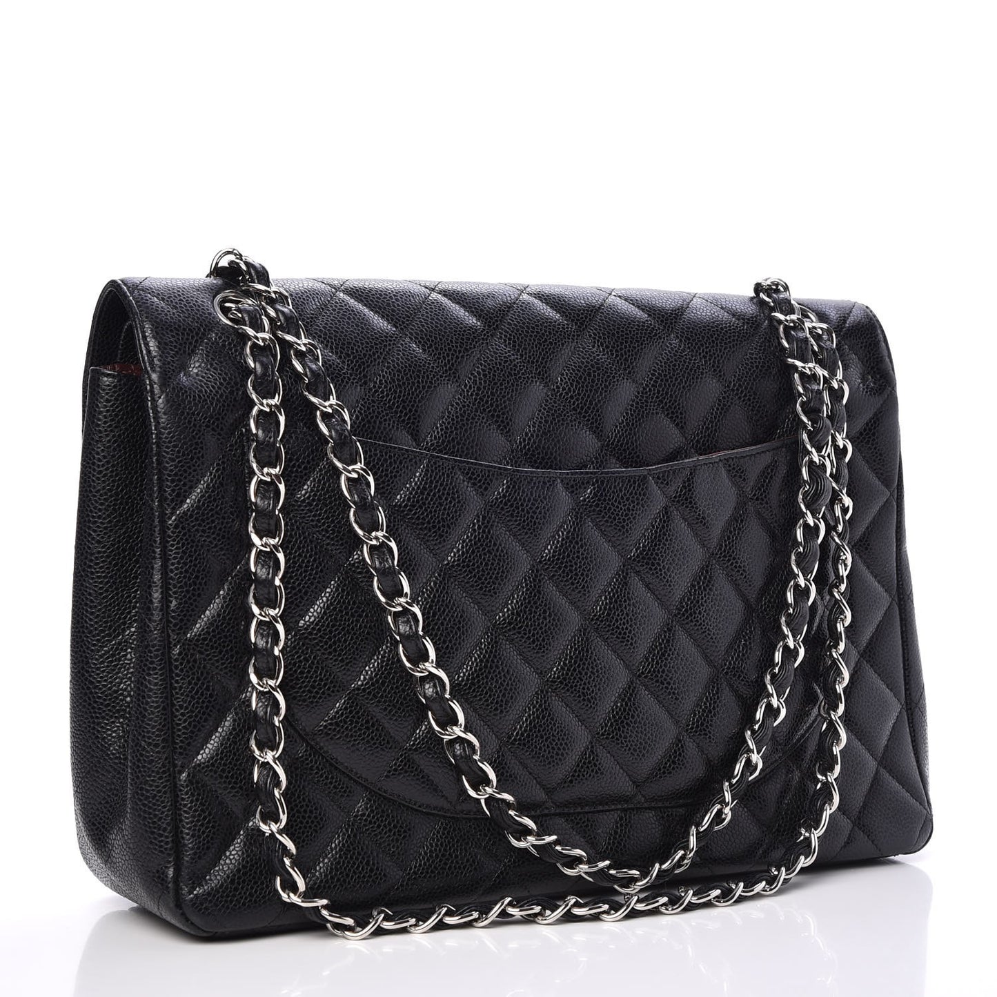 Caviar Quilted Maxi Double Flap Black