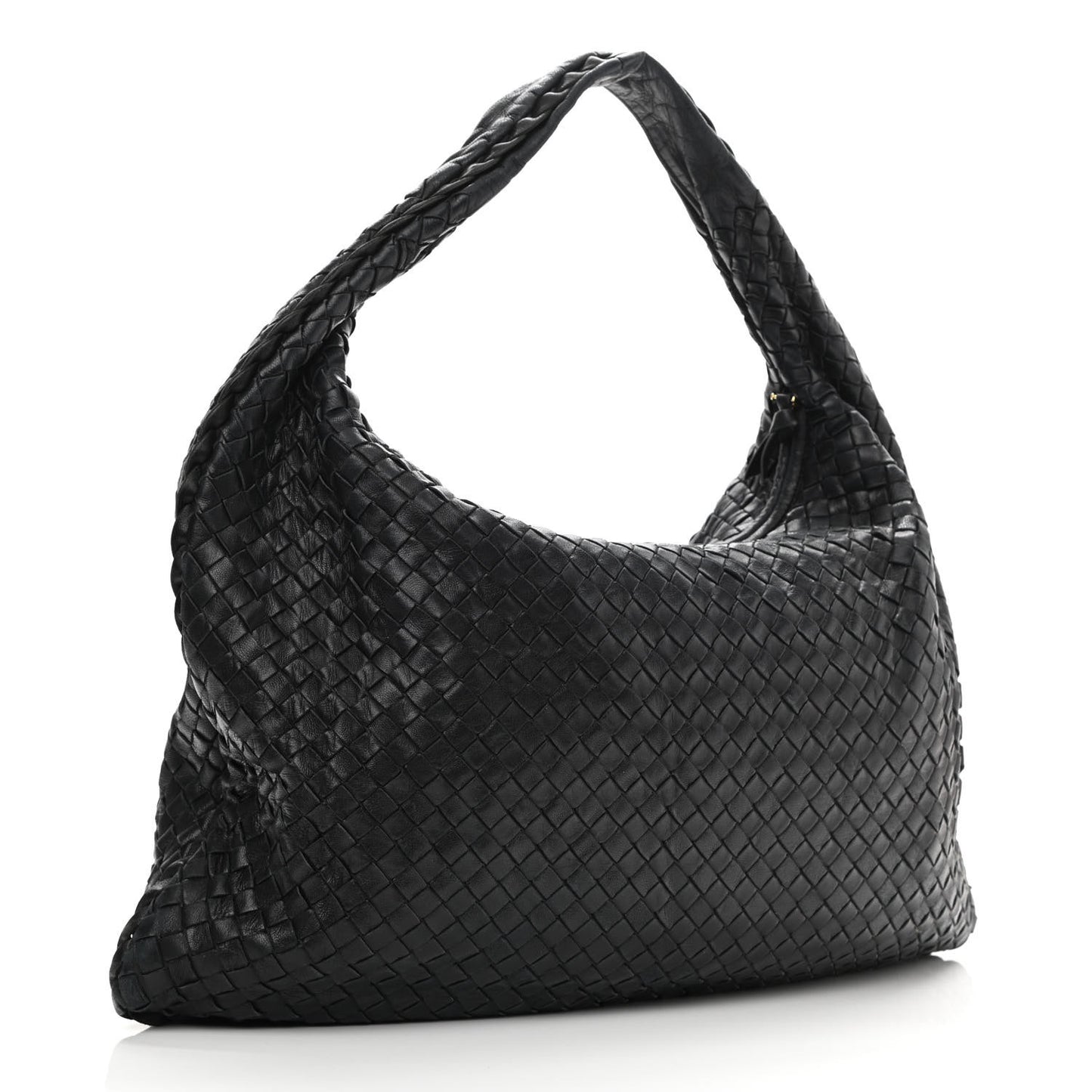 Nappa Intrecciato Large Veneta Hobo Black