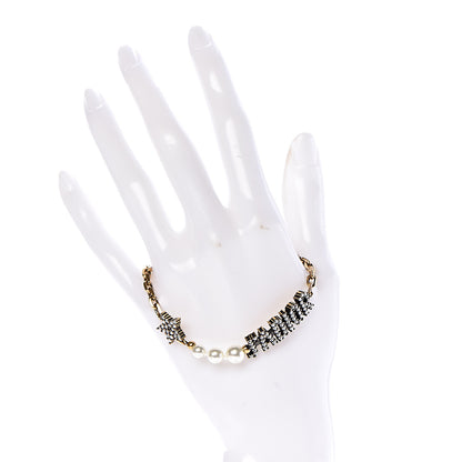 Christian Dior Metal Crystal Pearl J'Adior Bracelet Gold 2 of 4