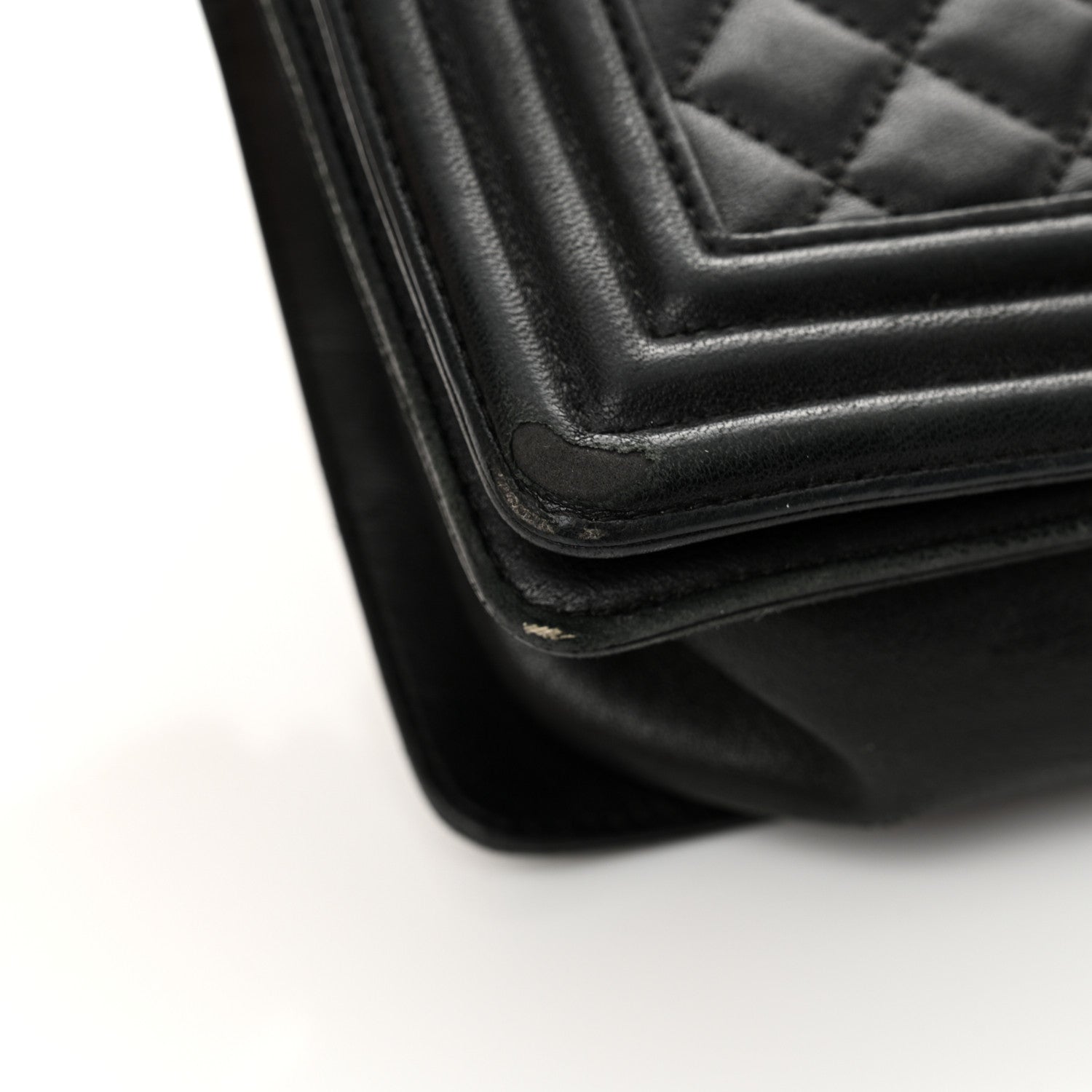 Chanel Lambskin Quilted Medium Boy Flap Black 19 of 20