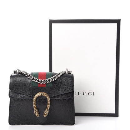 Gucci Calfskin Web Mini Dionysus Shoulder Bag Black 9 of 9