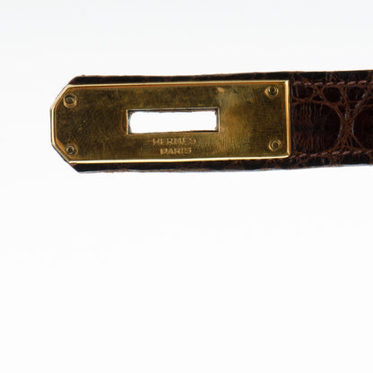 Hermes Shiny Crocodile Kelly 28 Havane 13 of 20