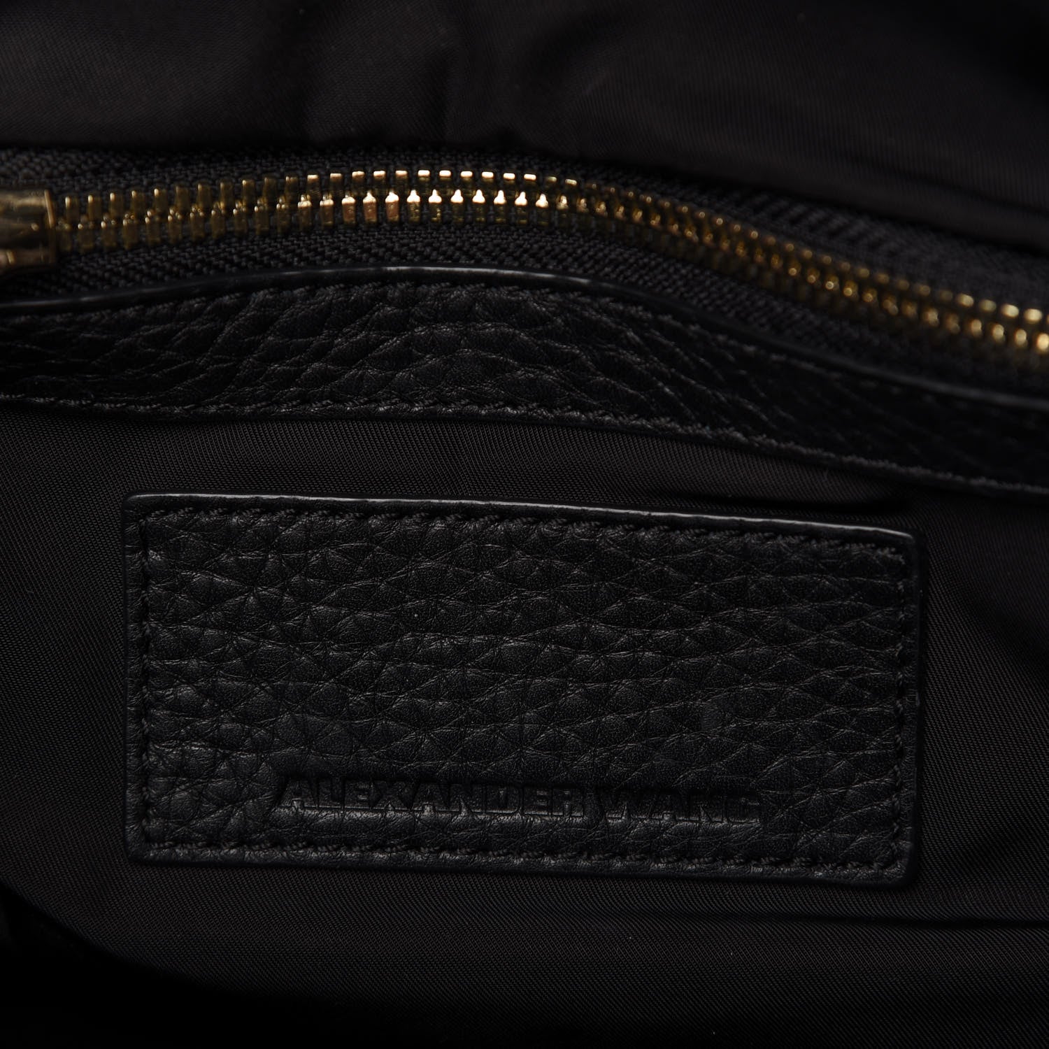 Alexander Wang Pebbled Lambskin Rockie Black Pale Gold Hardware 8 of 9