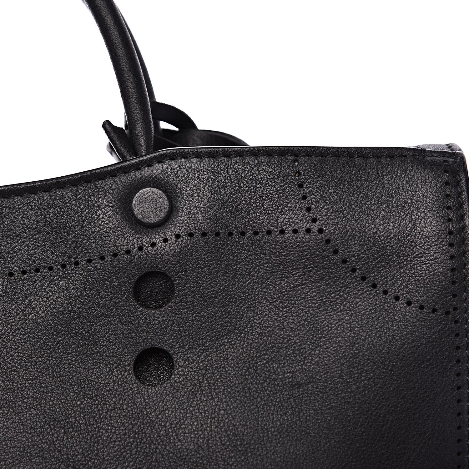 Balenciaga Veau Soyeux Perforated Blackout Hardware S City Black 9 of 9