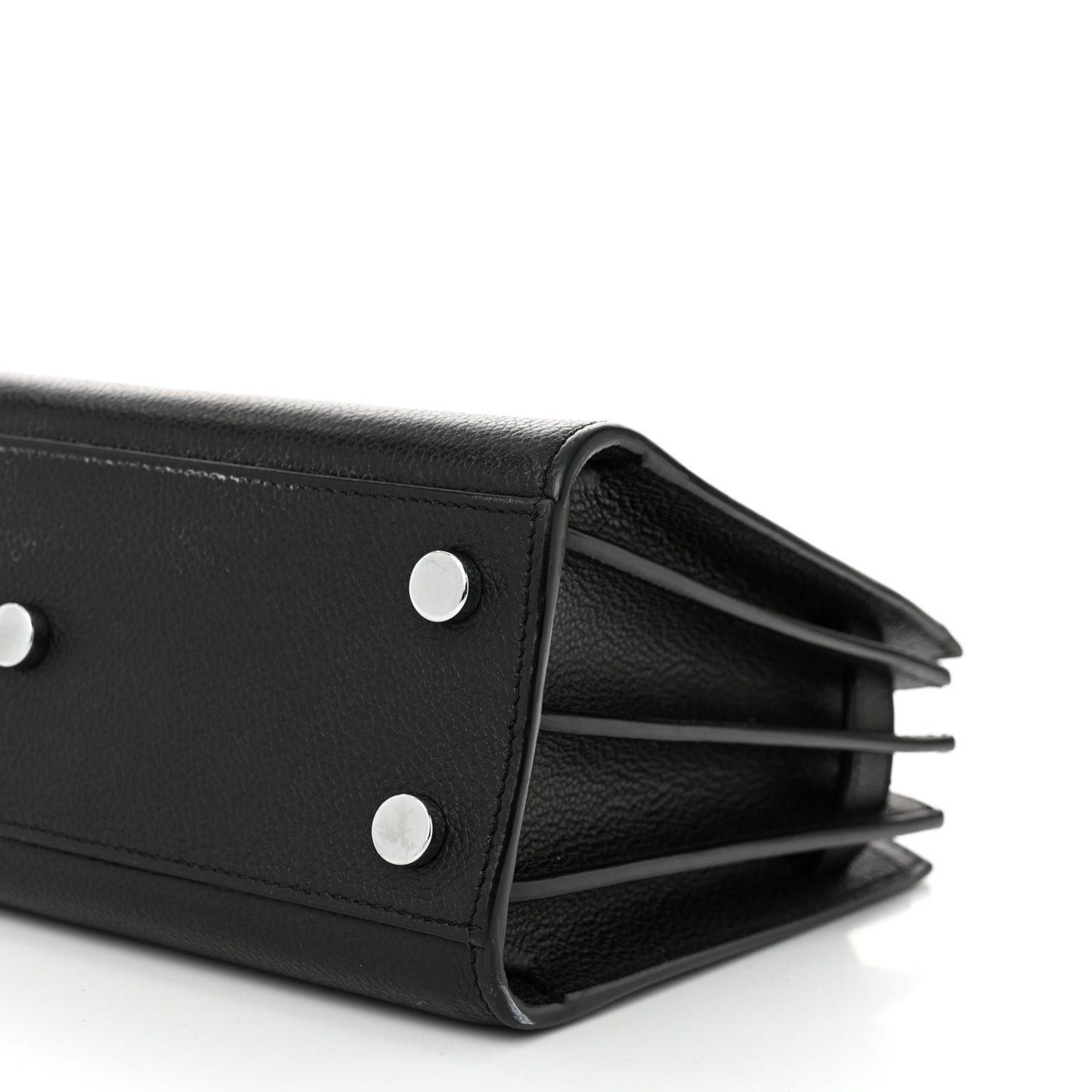 Grained Calfskin Nano Sac De Jour Black