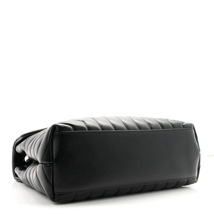 Saint Laurent Calfskin Y Quilted Monogram Monochrome Medium Loulou Chain Satchel Black 4 of 10