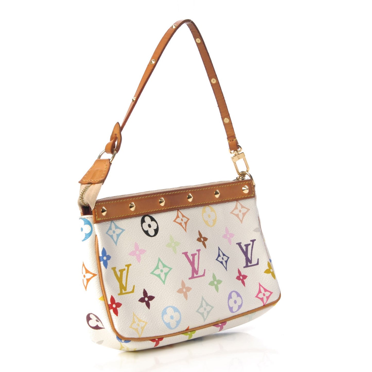 Monogram Multicolor Pochette Accessories White