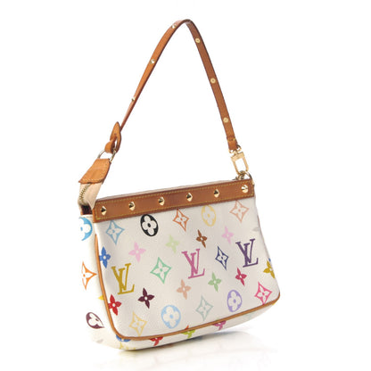 Louis Vuitton Monogram Multicolor Pochette Accessories White 3 of 10