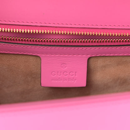 Gucci Vitello Fontanella Web Medium Sylvie Top Handle Bag Pink Tropical Flower 6 of 11