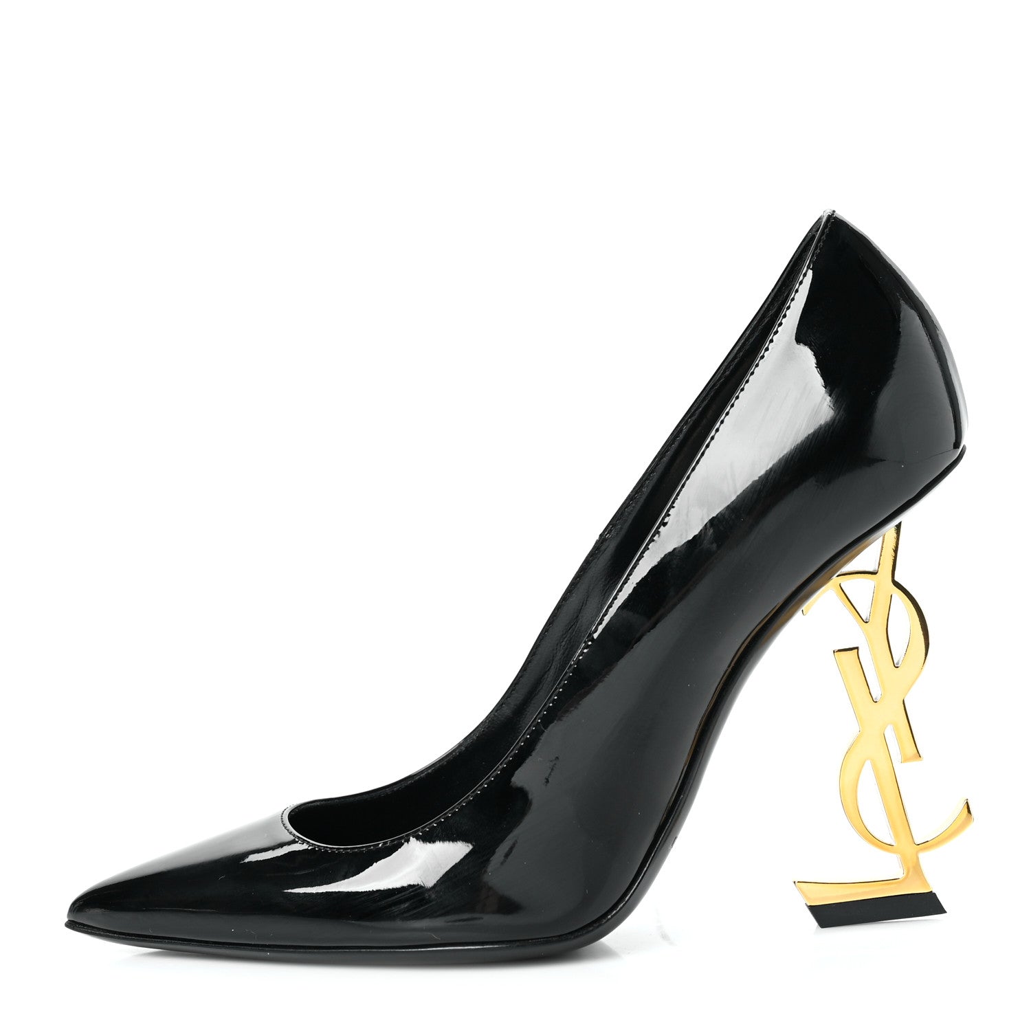 Saint Laurent Patent Opyum 110 Pumps 36.5 Black Gold 1 of 9