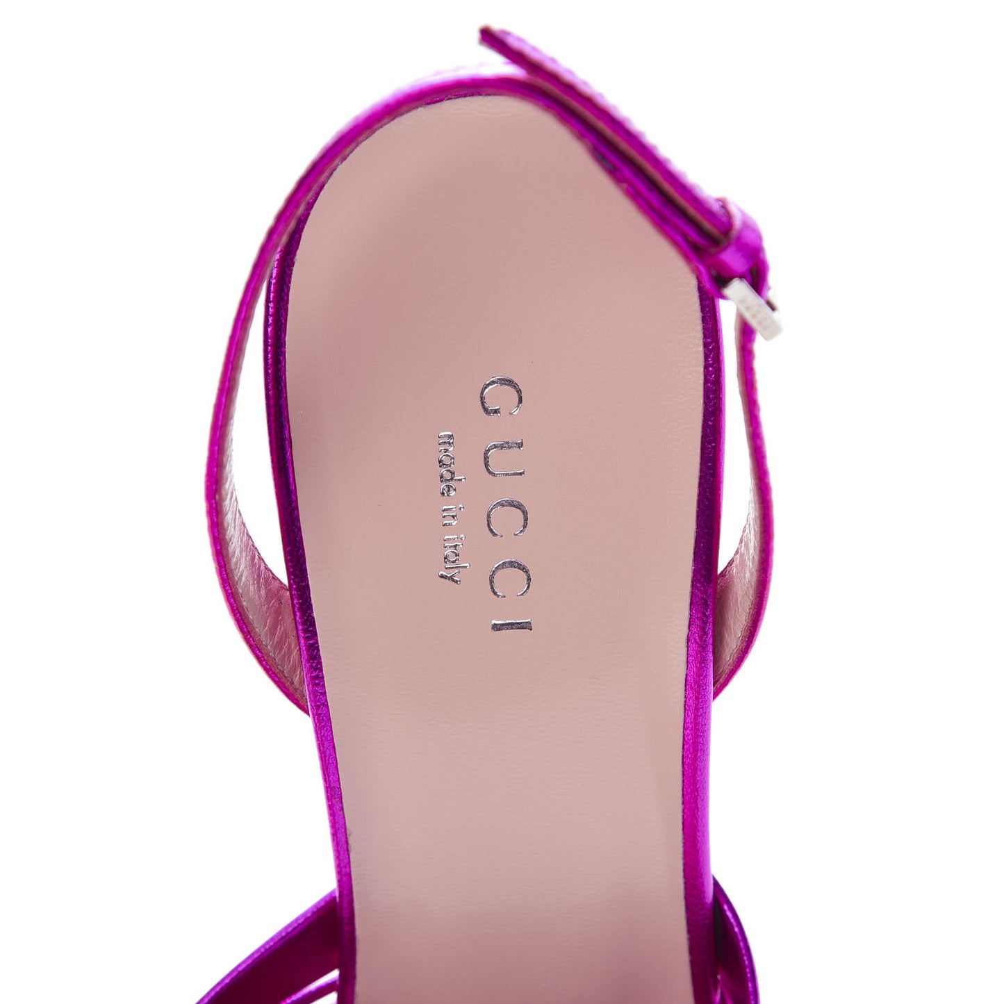 Metallic Nappa Crawford Knot Slingback Sandals 38.5 Fuchsia