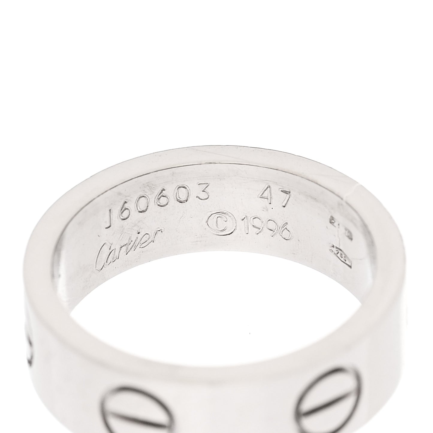 18K White Gold 5.5mm LOVE Ring 47 4