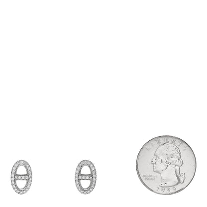 Hermes 18K White Gold Diamond New Farandole Earrings 2 of 5
