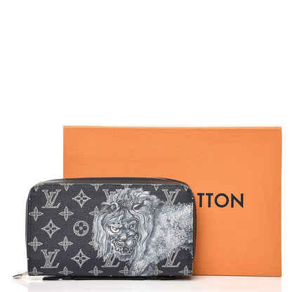 Louis Vuitton Savane Monogram Lion Chapman XL Zippy Wallet Ink 8 of 8