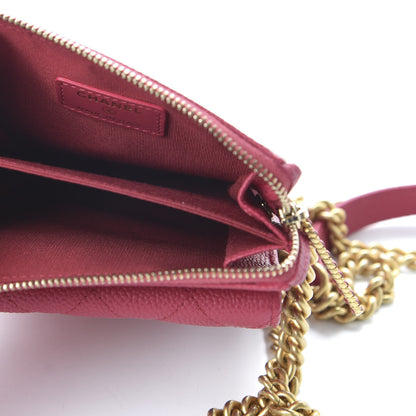 Chanel Caviar Quilted CC Phone Holder With Chain Pink 5 of 10