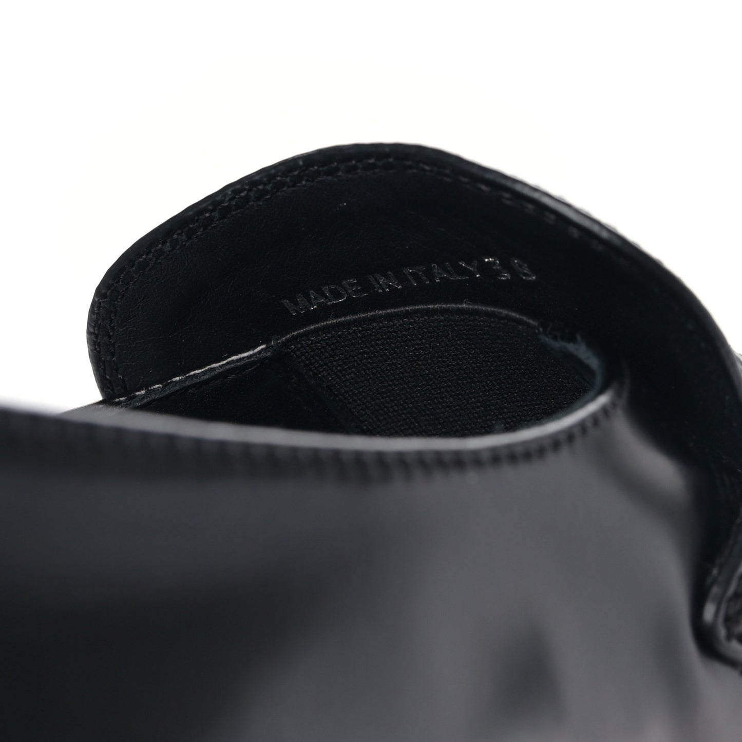 Spazzolato Metal Triangle Logo 50mm Loafers 38 Black