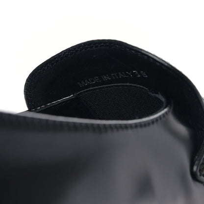 Prada Spazzolato Metal Triangle Logo 50mm Loafers 38 Black 8 of 8