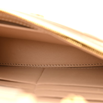 Balenciaga Shiny Calfskin Crocodile Embossed Hourglass Chain Bag Nude Beige 5 of 11