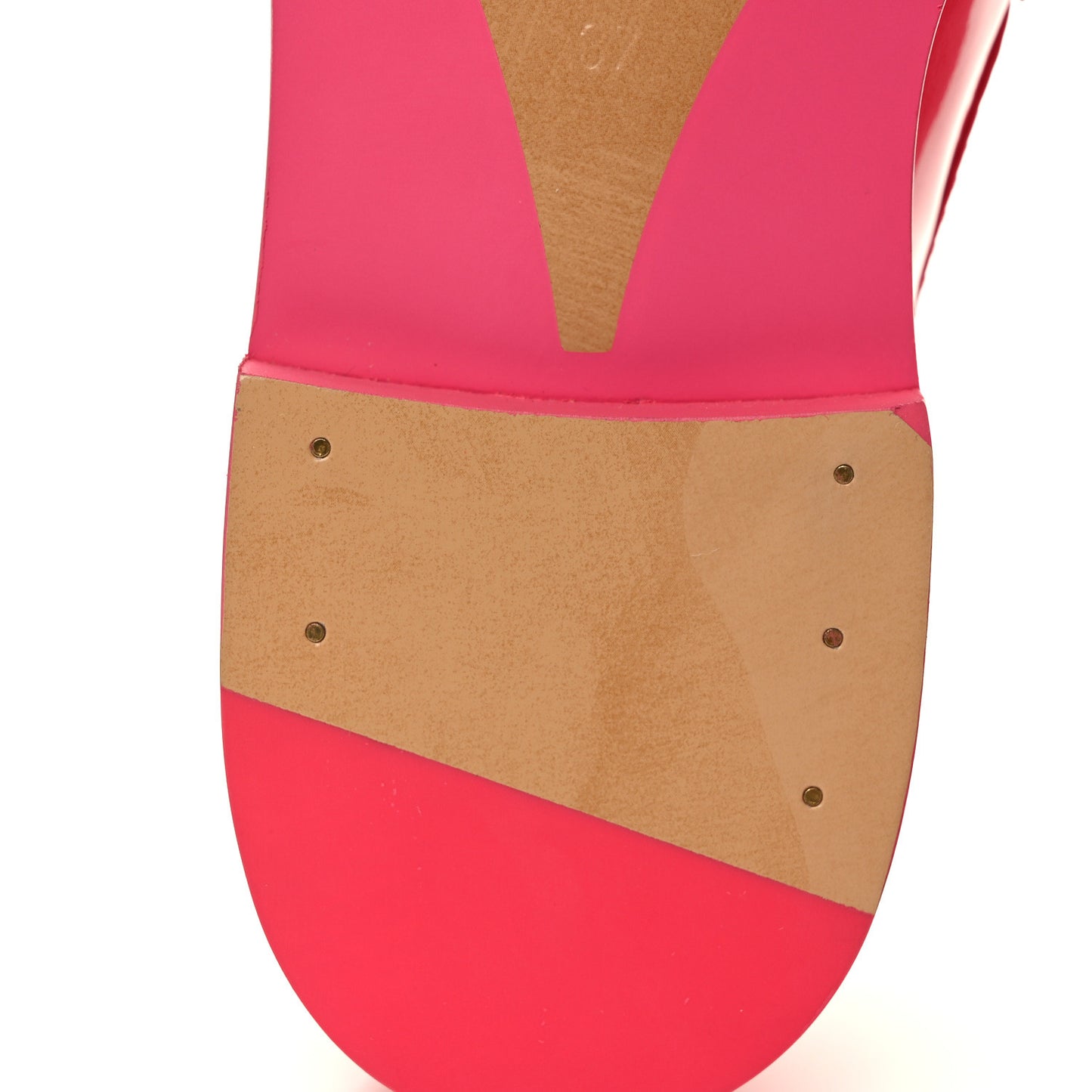 Patent Calfskin Logo Loafers 37 Pink