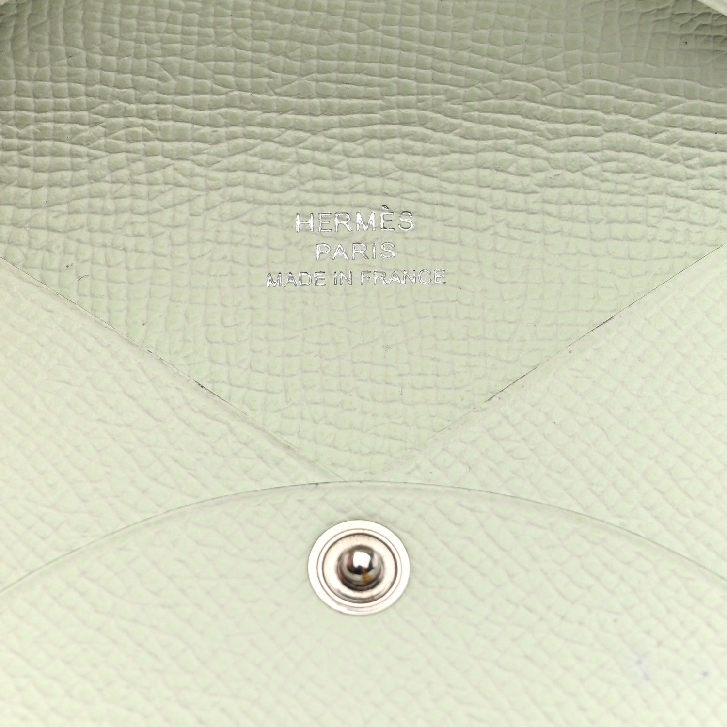 Hermes Epsom Calvi Card Case Vert Fizz 6 of 8