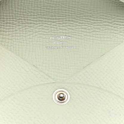 Hermes Epsom Calvi Card Case Vert Fizz 6 of 8